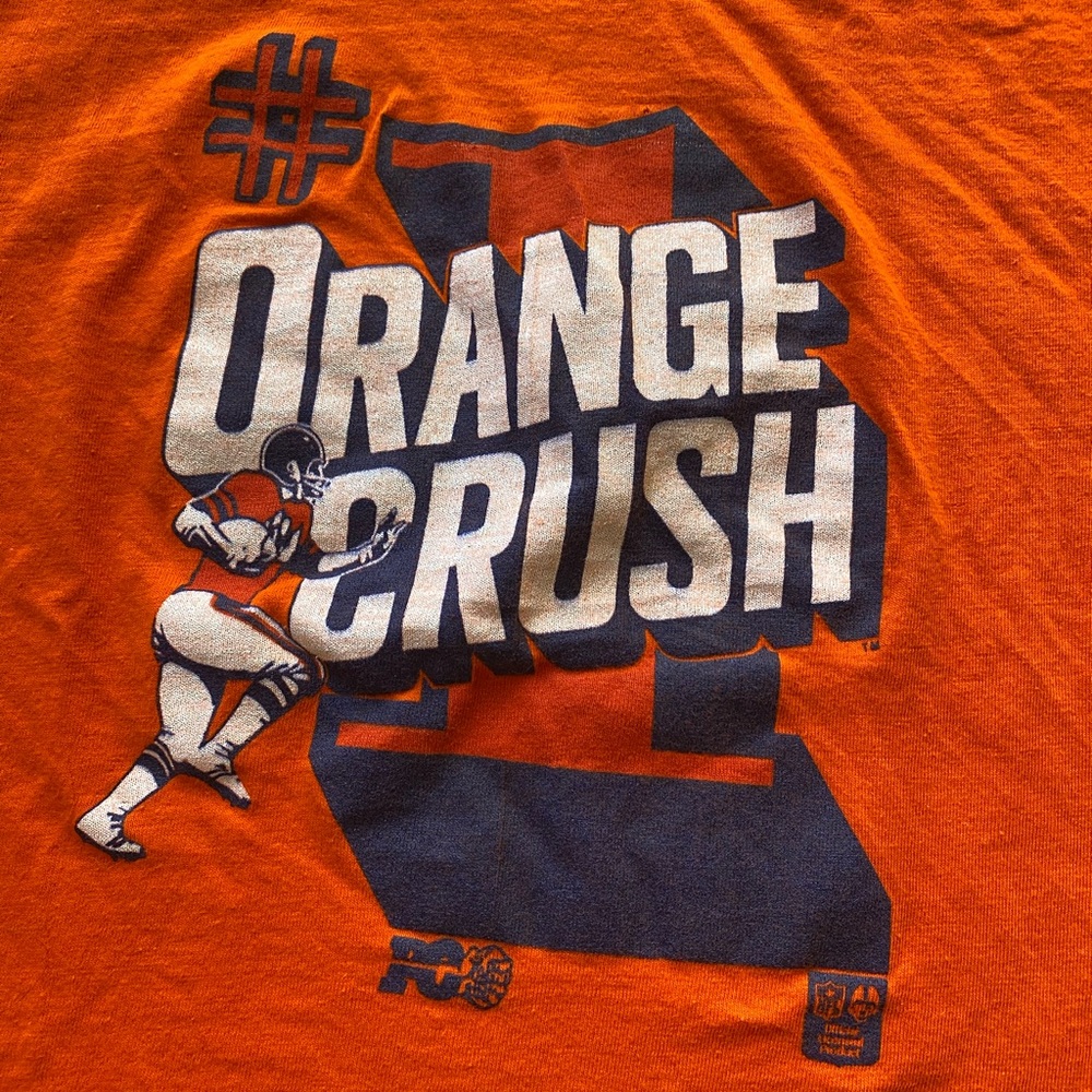 VTG Denver Broncos 70’s Throwback Orange Crush Graphic Shirt NFL Large - Picture 2 of 8